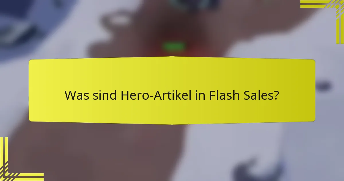 Was sind Hero-Artikel in Flash Sales?