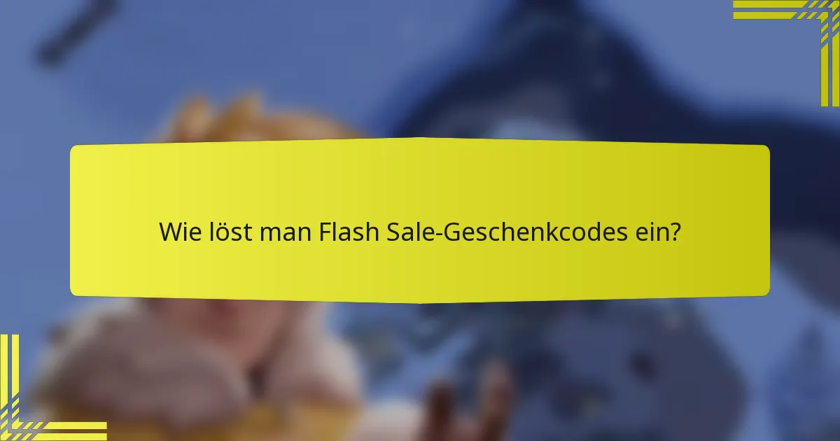 Wie löst man Flash Sale-Geschenkcodes ein?
